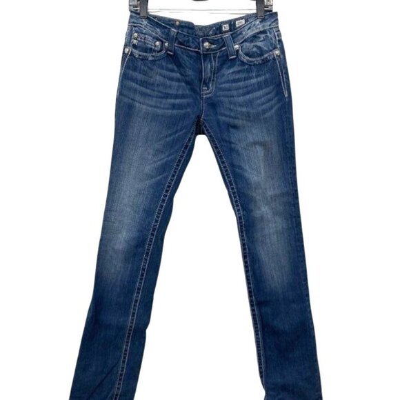 Miss Me Denim - Miss Me Womens Mid-Rise Straight Leg Denim Jeans Size 31